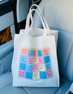 Art Print Tote- Say it with a note