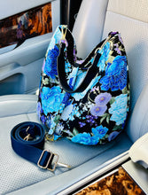 Load image into Gallery viewer, Lovely blue floral Capri tote