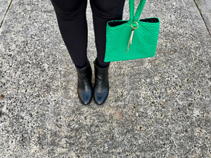 Emerald green wristlet