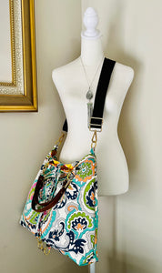 Reversible  paisley print handbag