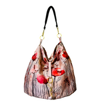Load image into Gallery viewer, Sweet poppy, print handbag