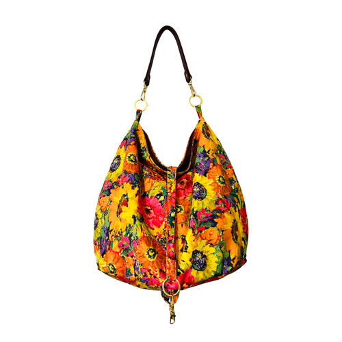 Gorgeous, reversible floral tote