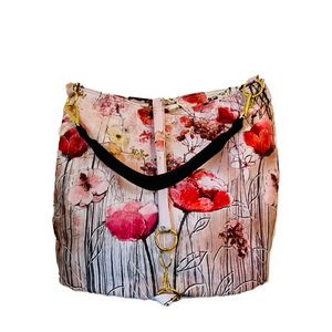 Sweet poppy, print handbag