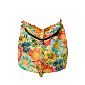 Beautiful floral, reversible bucket bag