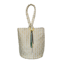 Load image into Gallery viewer, Beautiful gold and  ivory wristlet