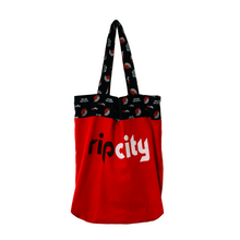 Load image into Gallery viewer, Shopper tote made from an up cycled rip city T-shirt