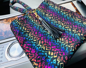 Fabulous music themed wristlet