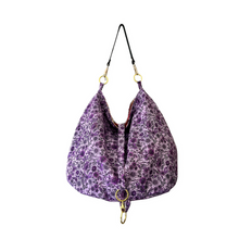 Load image into Gallery viewer, Beautiful, purple floral bucket bag