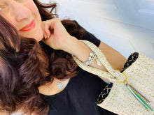 Load image into Gallery viewer, Beautiful gold and  ivory wristlet