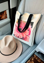 Load image into Gallery viewer, Pink floral tote bag