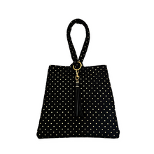 Load image into Gallery viewer, Black with gold dots wristlet ￼